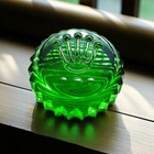 Rolex Triplock Crown Paperweight     Green Crystal Rare Baselworld Ad Gift