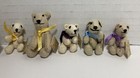 Lot Of 8 Handmade Dollhouse Small Miniature Moveable Limbs Teddy Bears By Elda