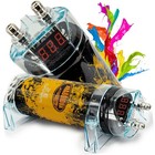 Pro 3 5 Farad Capacitor Car Audio 3500 Watts Power 12v Display   4 Gauge Amp Kit