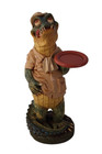 Crocodile Butler With Tray Small Statue Alligator Display Reptile Decor Statue