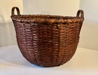 19th Century American Nantucket Or Shaker Style Large Gathering Basket 17    X 22   