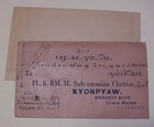 Burma  1934 1939 Covers 1 To Canada