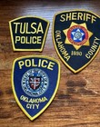 3 Piece Set Of Oklahoma Police And Sheriff s Shoulder Patches