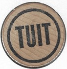 Make A Tracor Trade  Round Tuit Token coin  Wooden Nickel