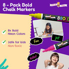 Bold Liquid Chalk Markers - Dry Erase Marker Pens For Chalkboards  Signs  Window