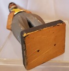 Old Man Hat Polychrome Figure Vtg Hand Carved Painted Sculpture Peasant Antique