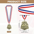 Bowling Game Gold Award Medals With Neck Ribbons Gold