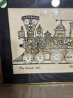 Vtg Artwork Kersh London Uk General 1862 Framed Locomotive Train Steampunk