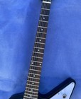 6 String Expl0rer Electric Guitar Bone Nut Glossy Black Finished Solid Body
