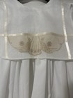 Vtg 1960s French Style Embroidery Mondays Child Christening Dress White Sz 5