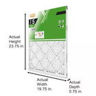 20x24x1 Inch Furnace Ac Standard Pleated Air Filter Fpr 5 3-pack Merv 8