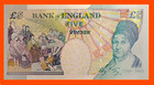 Great Britain England Unc Note 5 Pounds 2004 P-391c Elizabeth Ii