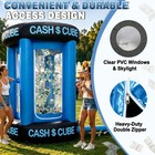 8ft Inflatable Cash Cube Booth Money Grab Machine With Dual Blowers Event Party