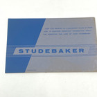 1963 Studebaker Owner s Guide For Lark   Cruiser Passenger Car Glove Box Booklet