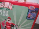 Inflatable 9 Foot Long Santa On Motorcycle Gemmy In Box Nice Works Airblown