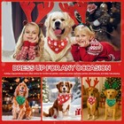 Dog Bandanas     2 Pcs Holiday Pet Accessories With Santa   Tree Large Christmas