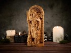 Odin Norse God Statue Wotan Allfather Viking Pagan Wood Carving Figure