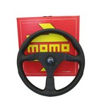 Momo Montecarlo 350mm 14  Genuine Leather Thickened Spoke Steering Wheel Black 