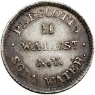  1848  Silver New York City Ny-645bf Prescotts Soda Water Merchant Token
