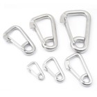 Stainless Steel Locking Carabiner Clip Snap Hook Spring Loaded Steel Karabiner