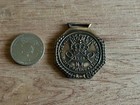 1928 Rome Ny Watch Fob Fort Stanwix Odd Fellows  Crown Staff Sword Vtg 3 Links