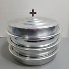 Artistic Churchware Vintage Aluminum Communion Set With Plates   Cup Trays