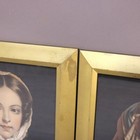 Pair Of Antique Prints Of Women Unsigned C1890