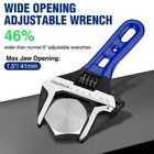 Workpro 6-inch Stubby Adjustable Wrench 1 5  Wide Jaw Opening Wrench Metric sae