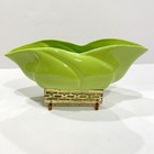 Vintage California Pottery Planter Mcm H-15 Chartreuse Green 1960s