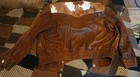 1989 Chambers By Arturo Xl Brown Leather Cow Print Jacket Made For The Charlie R