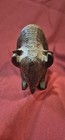Bison Buffalo 5  Carved Ironwood Dark Wooden Figurine Vintage Hand Carved Euc