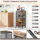 Rolling Cart With Drawers  4-tier Utility Cart Snack Storage Organizer With L   