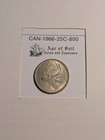 Canada 1966 Silver Caribou Quarter 25c  800