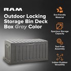 Ram Quality Products Plastic 90g In outdoor Locking Cushion Box gray  open Box 