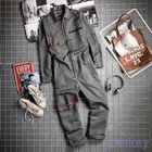 Retro Men s Work Coverall Overall Lapel Jumpsuits Uniform Pants Casual Leisure