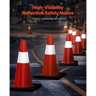 Uimoso 5pcs Safety Cones Traffic Cones 18  Orange Reflective Collars Road Cones