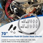 6an 70       Transmission Cooler Hose Line Kit  Compatible With Gm Chevy 70inch