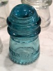 Hemingray No 9  17  25-49  17 Glass Insulator Vintage Antique Clear Aqua Green
