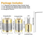 3x Diamond Grinder Bits Set For Stained Glass Ceramic Tile Stone 1  3 4  1 4 