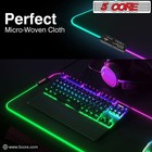 5core Gaming Mouse Pad Rgb 12 Light Modes 2 Zone Desk Mouse For Computer Laptop