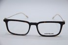 New Montblanc Mb0052o 003 Black Brushed Gold Authentic Eyeglasses 53-19