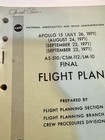 Nasa Apollo 15 Final Flight Plan June 21 1971 Astronauts   Space Travel