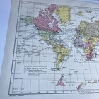 Map 1935  The World North Polar Regions Original Vintage Print Antique  1 Gifts