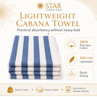 3 Pack Cabana Beach Pool Towels  Blue And White Stripe  100  Cotton  30 X 60 In