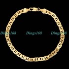 Real 18k Gold Filled Tarnish-free Mariner Link Anchor Chain Ankle Bracelet P081a