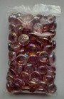 Eight  1-pound Bags Iridized Pink Glass Nuggets Gems Mosaic Craft Vase Fill