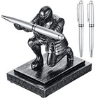 Knight Pen Holder With 2 Pens Resin Desk Organizers And Accessories Funny 