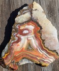 3 Laguna Lace Agate Slices Slabs Lapidary Exquisite Banding Red Yellow White