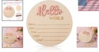 Personalized 5 9in Light Pink Baby Announcement Sign For Newborns   Photos