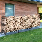 Xxl Steel Firewood Rack Freestanding Fire Log Wood Large Holder Storage Solution